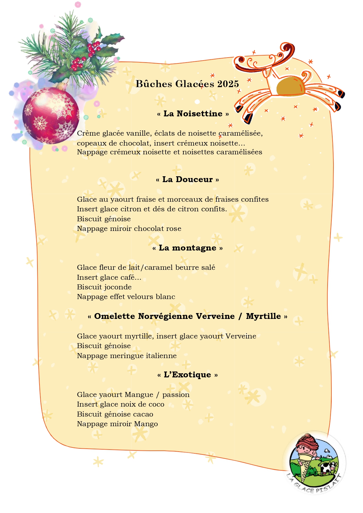 Bûches glacées 2025